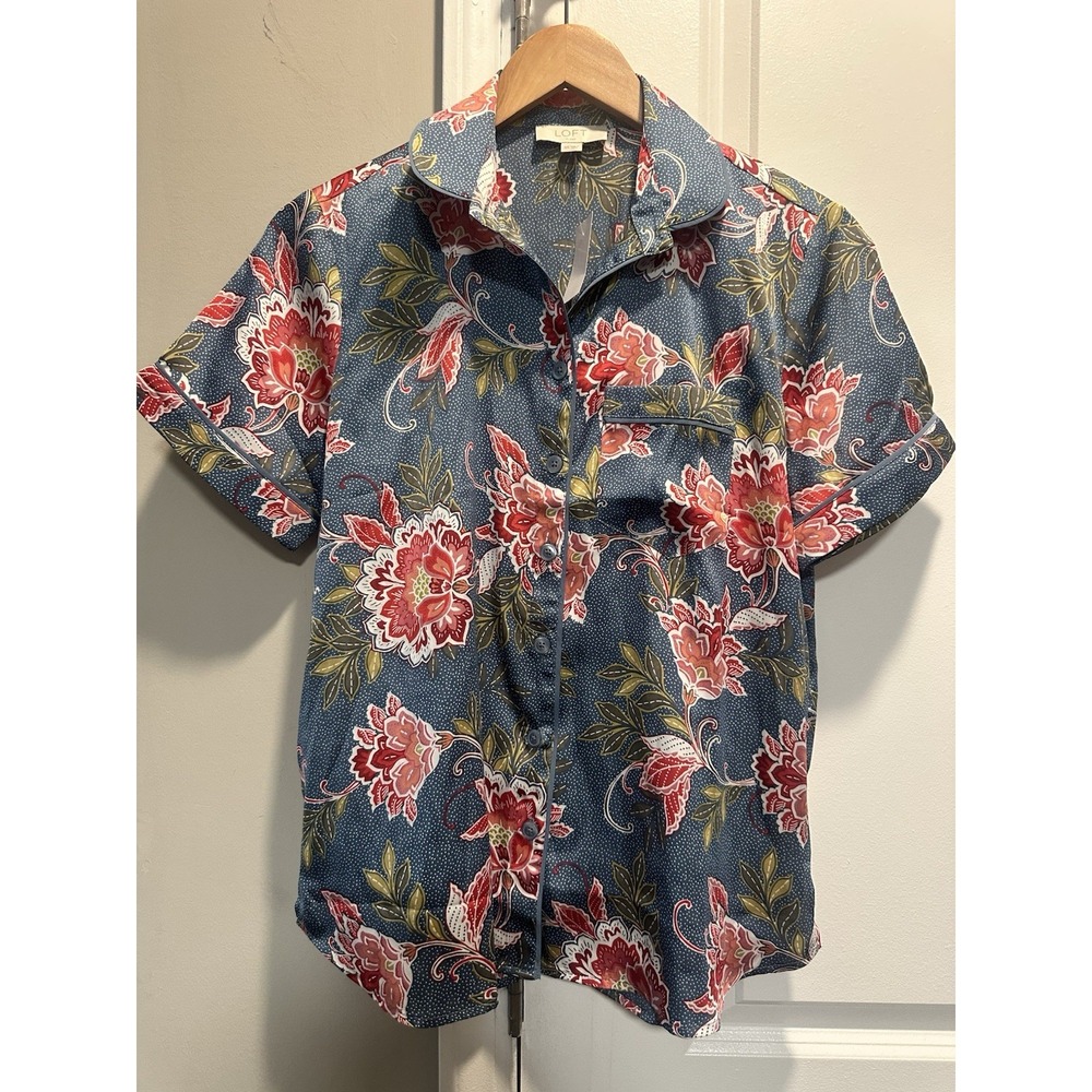 Loft NWT women's Pajama Shirt Floral XS